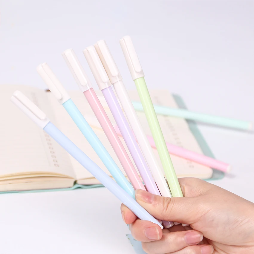 

1PC 0.38mm Kawaii Gel Pens 8 Colors Cute Simple Style Stationery for Kids Children Students Office School Supplies