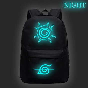 

Classic Anime NARUTO Luminous Students Boys Girls School Bags Beautiful New Pattern Uchiha Sasuke Schoolbag Beautiful Rucksack