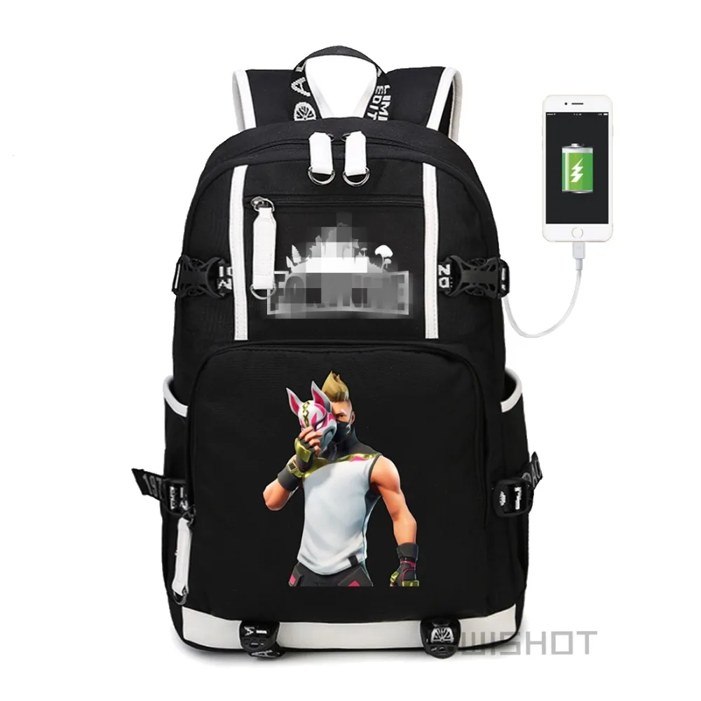 WISHOT bag Lama Backpack LLAMA Shoulder travel School Bag with USB Charging Port Laptop Bags