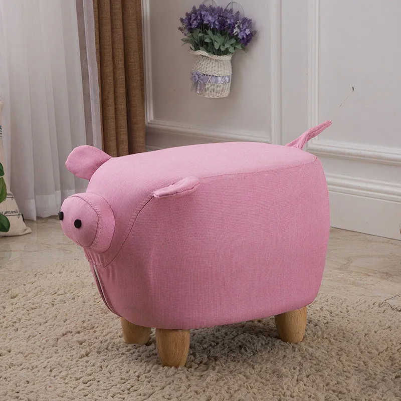Милый мультфильм свинья стул творческая личность животных обувь скамейке дома мебель для гостиной Османов Дива - Цвет: C