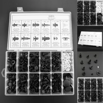 

Areyourshop Car 242PCS Auto Push Retainer Pin Rivet Trim Clips Panel Push Fastener Fits for Honda Universal Auto Car accessories