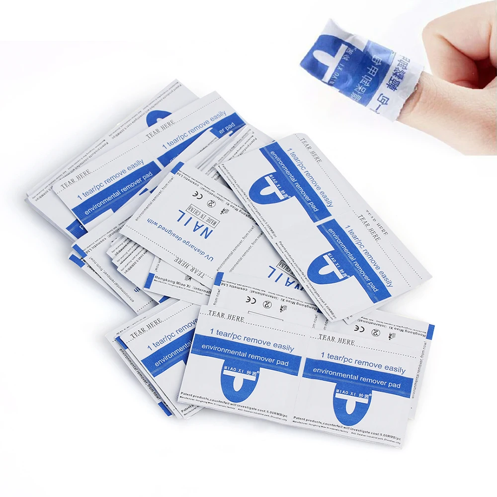 

50Pcs/Set Professional UV Gel Polish Remover Wraps Soak off Nail Art Polish Cleaner Foil Wipes Pad Manicure Pedicure Tools