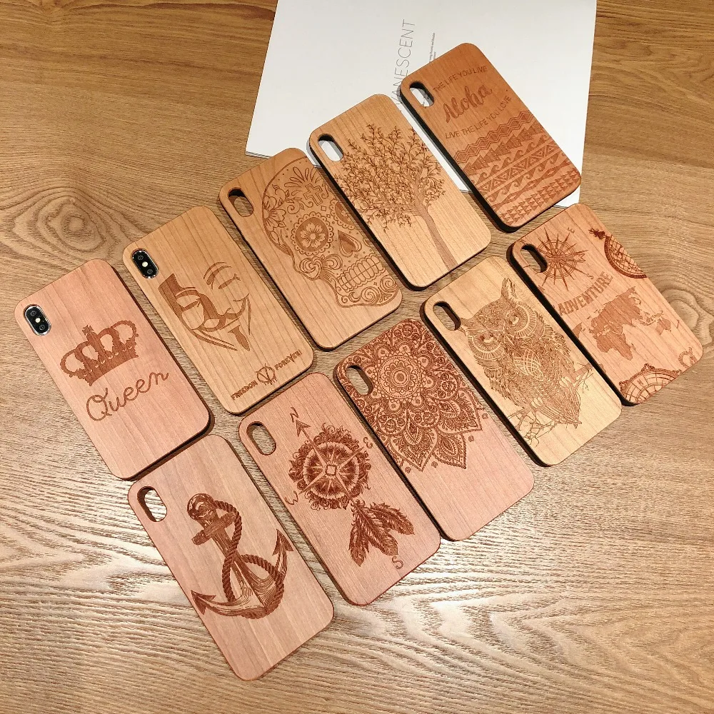 Batianda XS Max деревянный PC мягкий чехол накладка для iPhone 6 6s plus/7 plus/8 plus защитный X