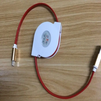 

100pcs/lot High quality 1m V8 Retractable flat noodle Micro usb data cable for samsung s3 s4 s6 s7 edge blackberry htc