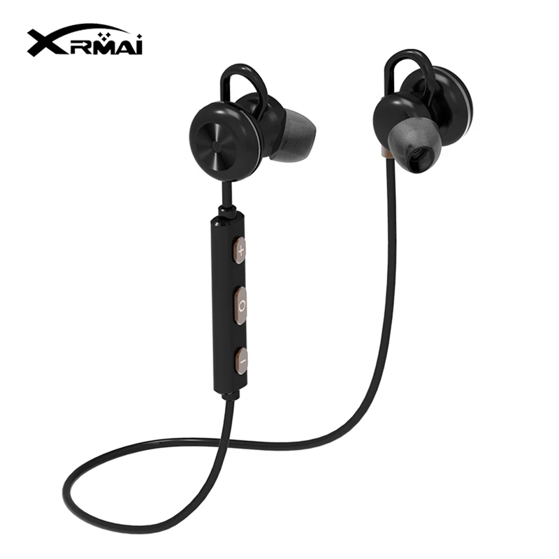 Xrmai 2017 спортивные Беспроводной Bluetooth гарнитура в-Ушные крючки бинауральные