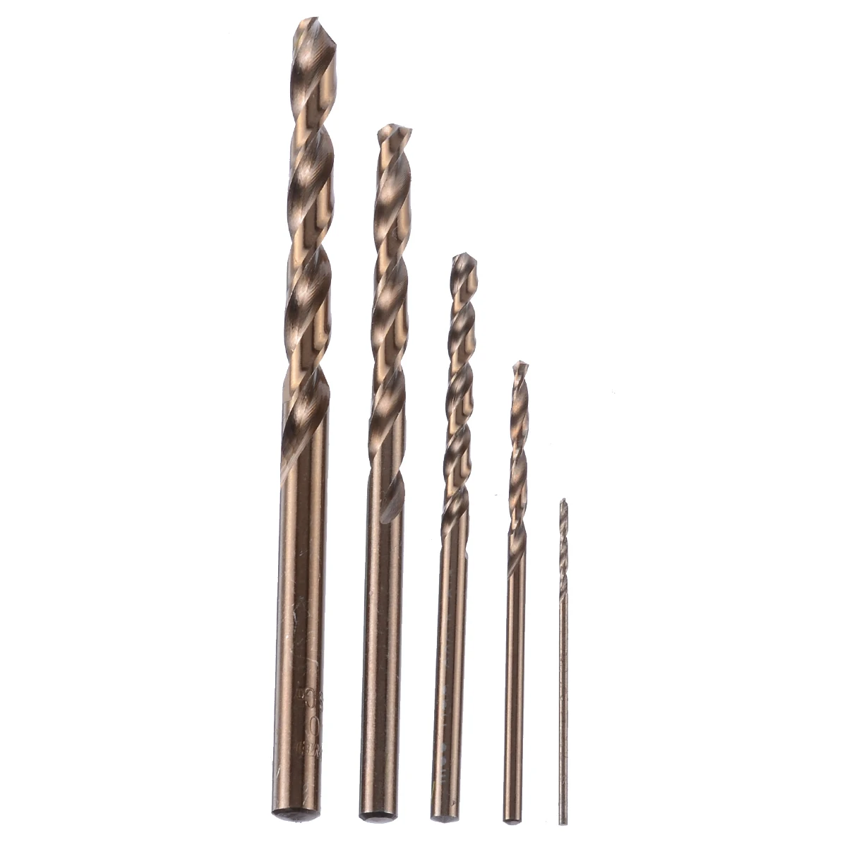 5pcs New High Speed Steel Drill Bit M35 Cobalt Straight Shank Twist Drilling Bits 1mm 2mm 3mm 4mm 5mm For Electric Drills