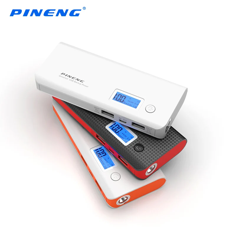 imágenes para Original pineng 10000 mah banco de potencia dual usb lcd display 18650 exteral batería powerbank cargador portátil para el teléfono móvil imágenes para Original pineng 10000 mah banco de potencia dual usb lcd display 18650 exteral batería powerbank cargador portátil para el teléfono móvil