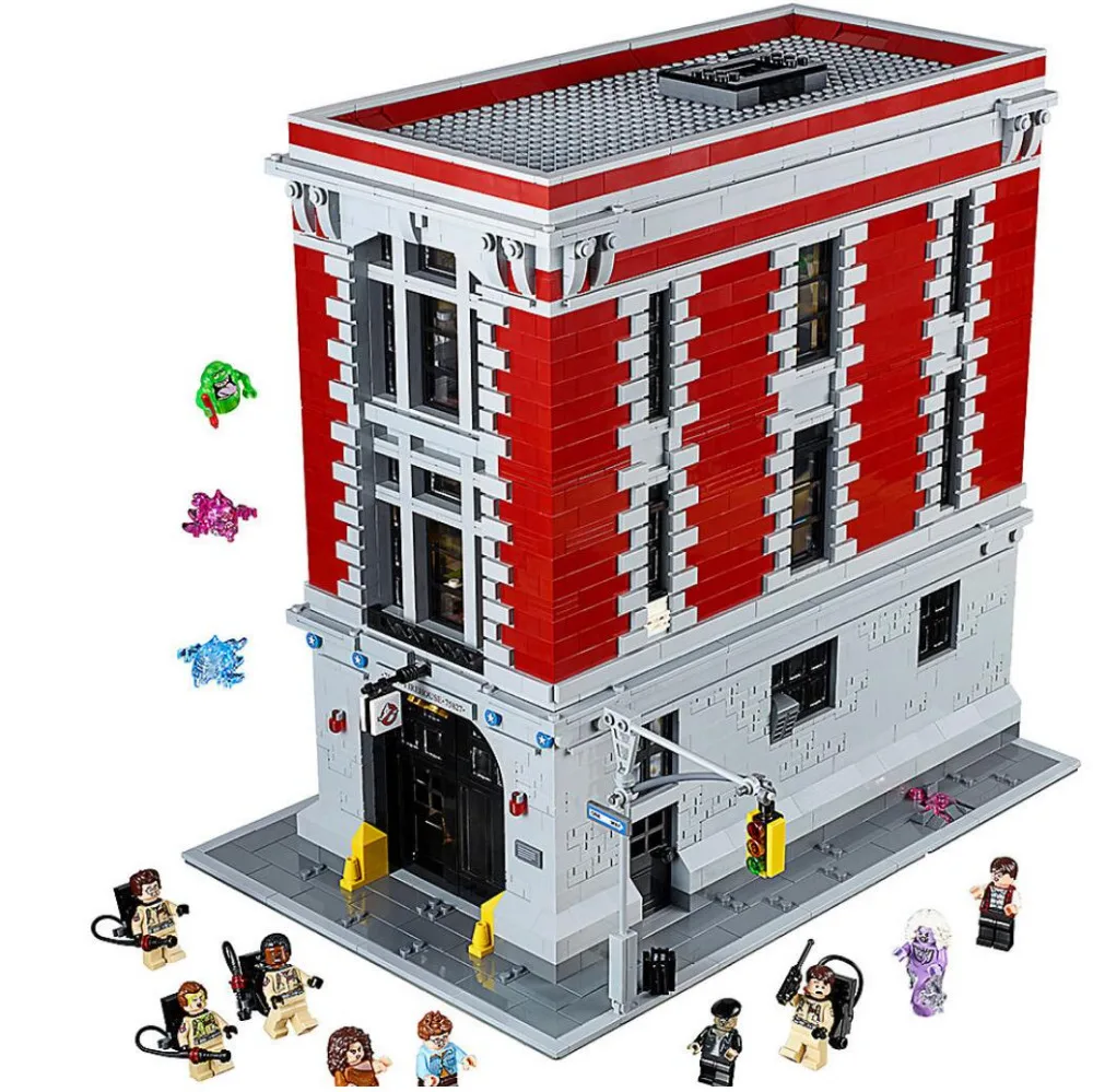 LEPIN 16001 Genuine Ghostbusters Firehouse Headquarters Model Educational Building Kits Model set brinquedos Gifts 75827 LEPIN 16001 Genuine Ghostbusters Firehouse Headquarters Model Educational Building Kits Model set brinquedos Gifts 75827