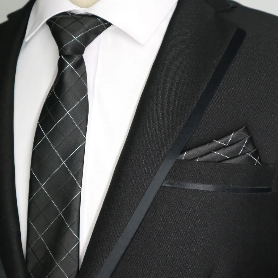 27 цветов, 6 см, обтягивающие мужские полиэфирные шелковые галстуки, карманный квадратный набор в горошек, узкий галстук наборы с платком, Мужская Свадебная деловая вечеринка - Цвет: SG19
