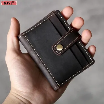 

Multi-card retro head layer leather card package crazy horse leather original handmade practical mini coin purse men and women