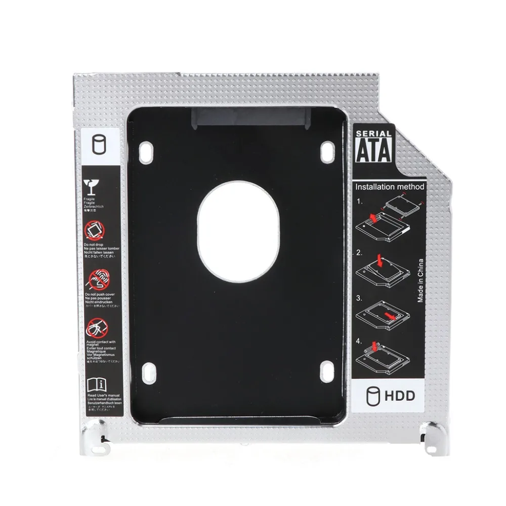 High Quality Second HDD Caddy SATA 2.5" HDD SSD 9.5mm Enclosure For