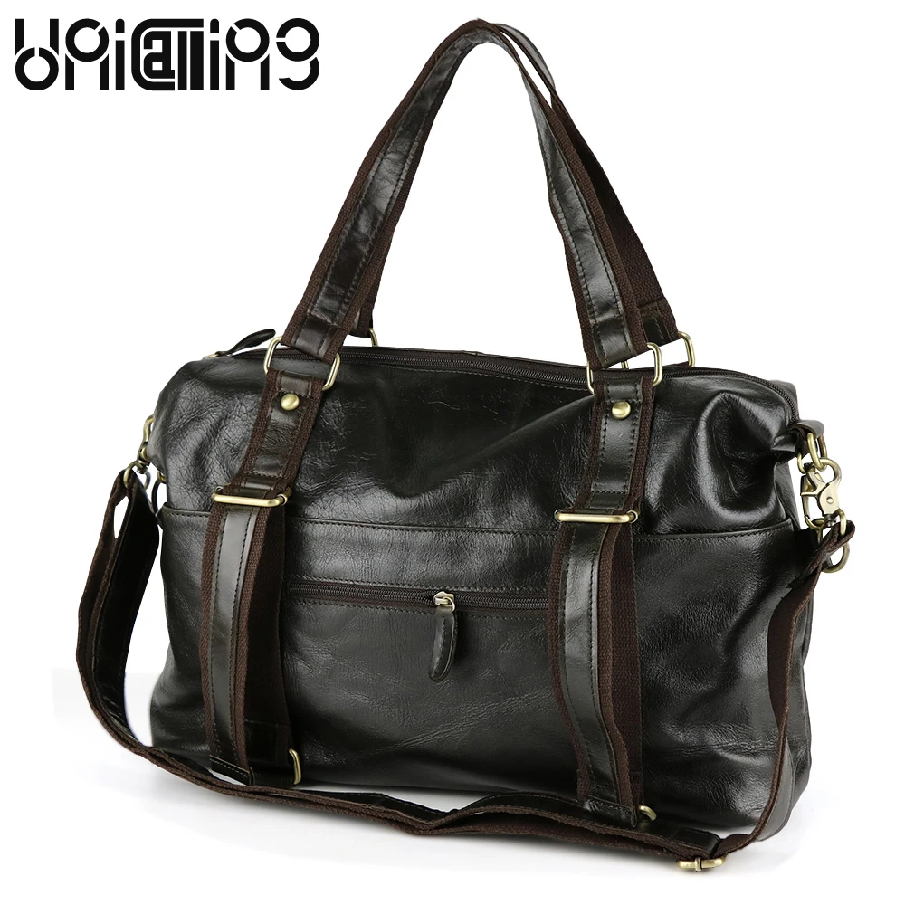 

Fashion brand Unisex genuine leather handbags Top grade shoulder bags Large capacity zipper Leisure big women messenger bags