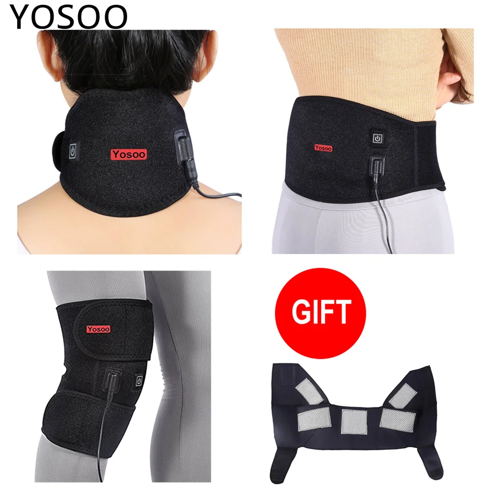 

Yosoo Heating Waist Lower Back Support + Patella Knee Splint Support + Neck Guard Brace Pad + Tourmaline Shoulder Support belt