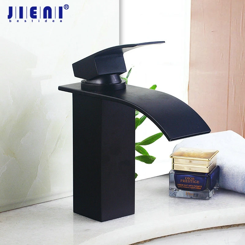 

Best Black Basin Sink Mixer Torneira Waterfall Bathroom Oil Rubbed Bronze Cover Plate Deck Mounted Tap Mixer Faucet