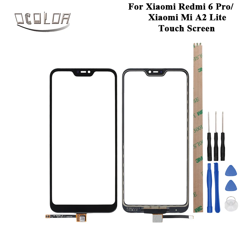 Ocolor для спортивной камеры Xiao mi Red mi 6 Pro Сенсорный экран 5,84 ''объектив сенсорная панель+ заменитель инструментов для Xiaomi mi A2 Lite Сенсорный экран