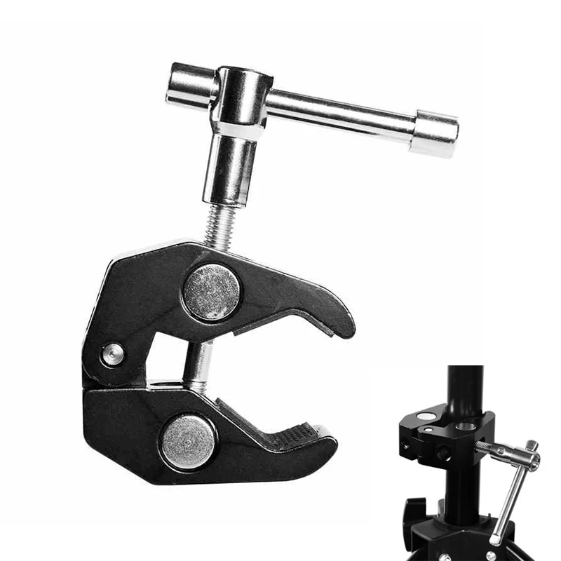 Aluminum Alloy Super Clamp Crab Pliers Clip for DSLR Rig LCD Monitor Studio Light Magic Arm Camera | Электроника