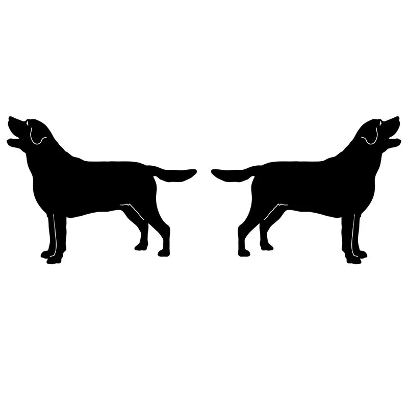 12.7*4.8CM Labrador Retriever Dog (Left & Right) Car Rearview Mirror Decorative Stickers 1