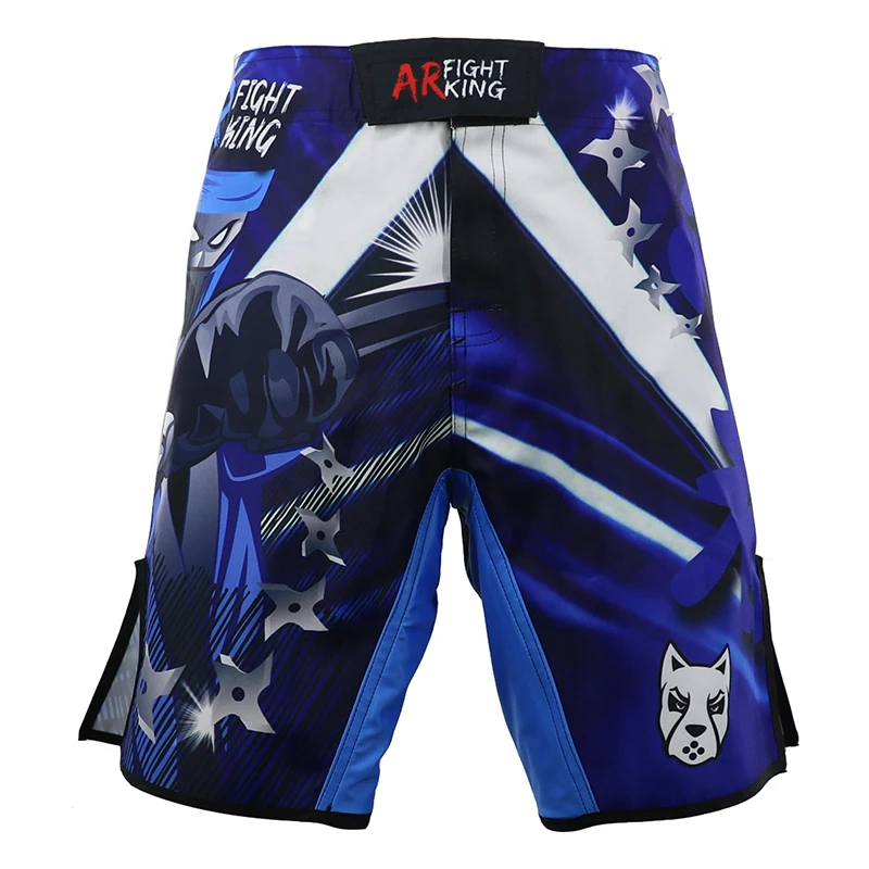 Синие шорты MMA с принтом Муай Тай борцовские штаны спортивные для боевых искусств