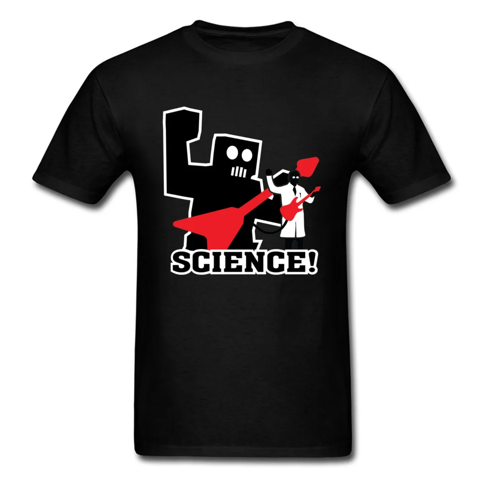 2018 Hot Sale Rock Robot Science 14361 Tshirts Father Day Round Collar 100% Cotton Tops Shirt for Male T Shirts Personalized Rock Robot Science 14361 black
