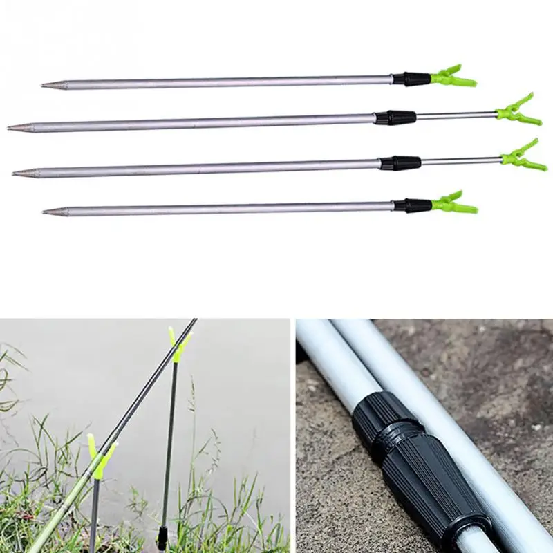 

Fishing rod bracket Adjustable Aluminium Travel Angling Fishing Rod Pole Rack V Holder Support Stand Fish Tackle Kits
