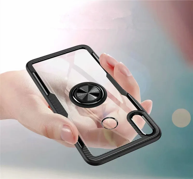

Honor8X Back Cover For Huawei Honor 8X Case Car Holder Stand PC TPU Ring Suction Scratchproof Bracket Made in Germany
