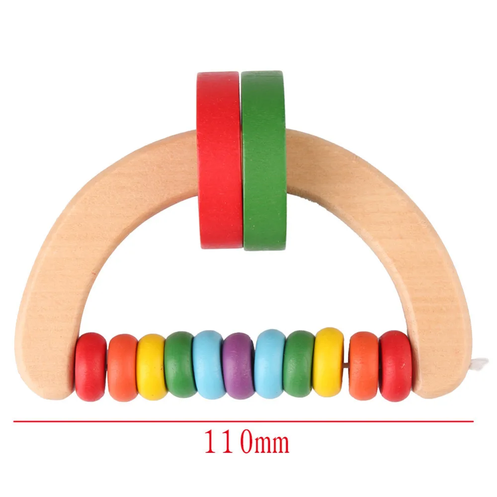 1 компл. Деревянный Bell игрушка-погремушка колокольчик музыкальные развивающие инструмент малышей погремушки ручка развивающие игрушки