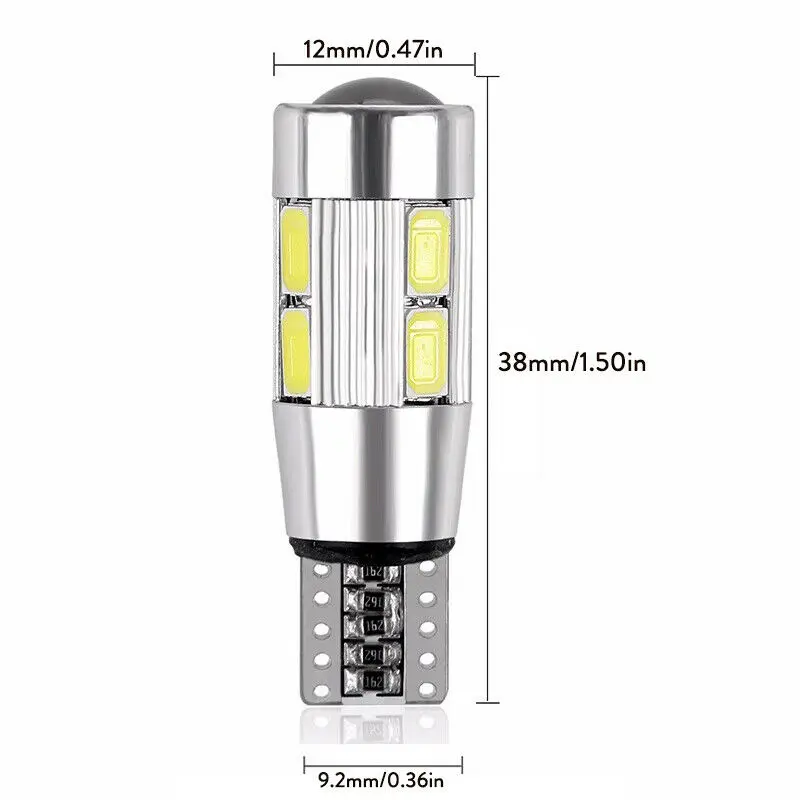 Светодиодная лампа Canbus 194 W5W 10 SMD 5630 для стайлинга автомобиля 2