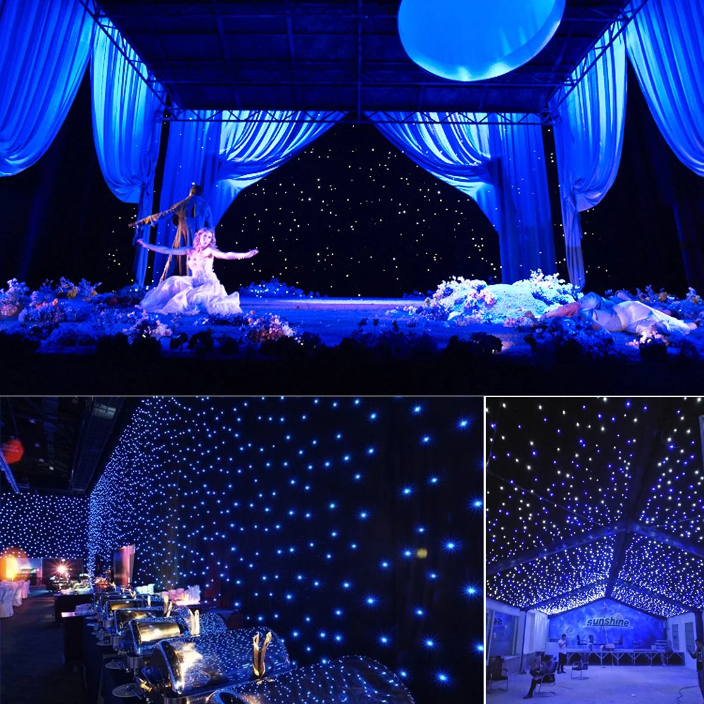 Customized Led Star Curtain For Special Wedding Reception Backdrop