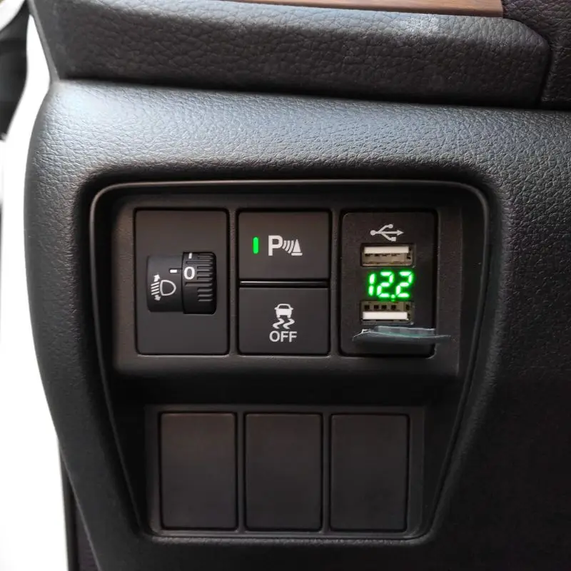 12V Dual USB Автомобильное зарядное устройство светодиодный вольтметр 4.8A адаптер
