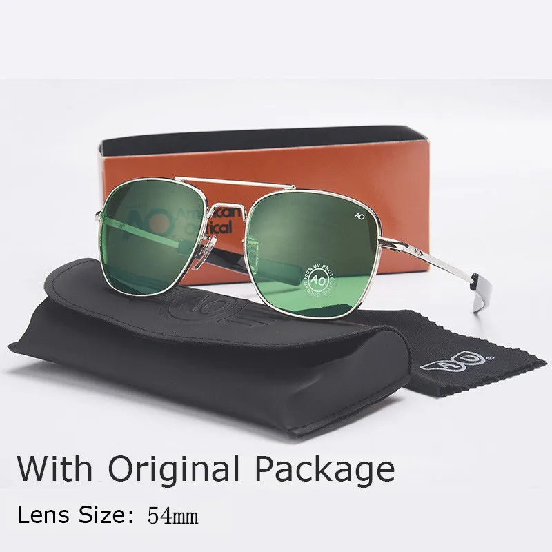 Comprar Aviación gafas de sol hombres 2019 gafas de conducción piloto Ejército Americano militar Optico AO gafas de sol Oculos de sol