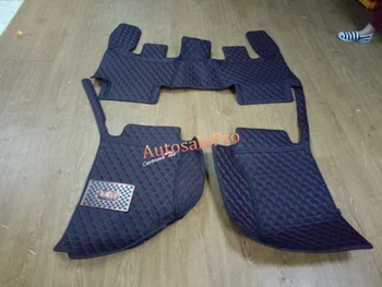

Black Red Grid Car Floor Mat Carpets Front Rear Pad Cover For Toyota Prado Fj120 2003 2004 2005 2006 2007 2008 2009
