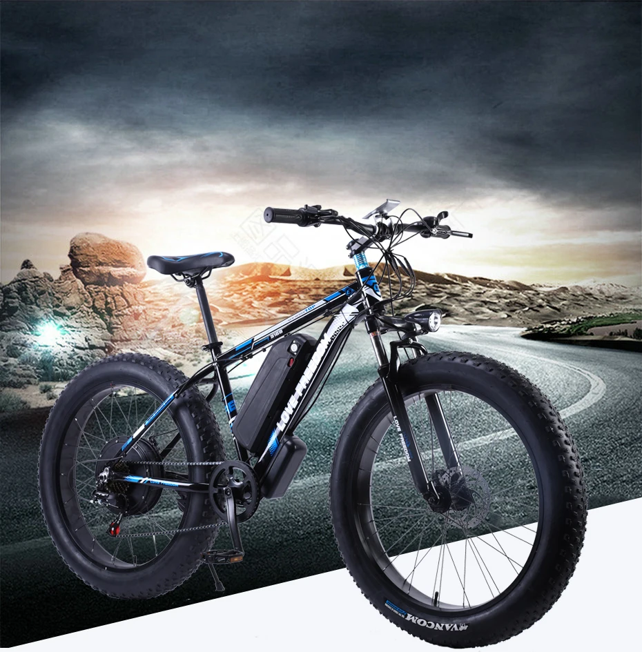 Sale Love Freedom 26 inch Electric Bike 48V 13ah Lithium Battery Electric Mountain Bike 500W Motor Electric Snow Bicycle 2