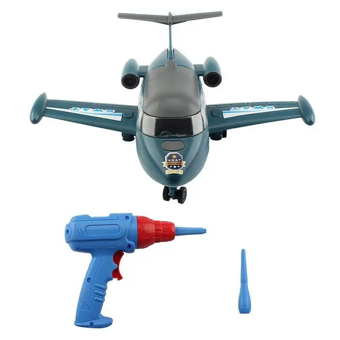 

DIY Electric Drill Assembling Children Sound Light Aircraft Puzzle Toy