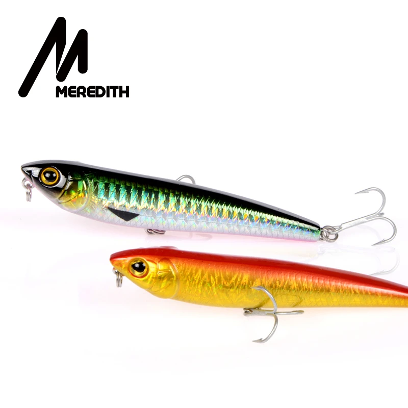 MEREDITH 1 pièces Combat crayon pêche leurres 8.8CM 8.8G wobblers crochets poisson crayon leurre matériel dur appât artificiel carpe pêche