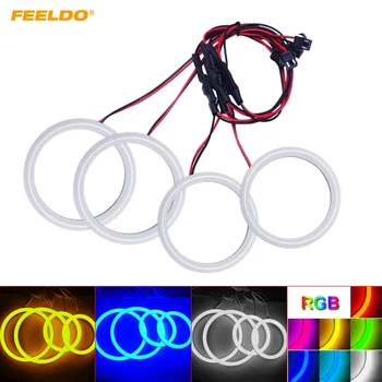 

FEELDO 1set Car Xenon Cotton Angel Eyes Halo Ring Light DRL For Lada Vaz 2109 Headlight