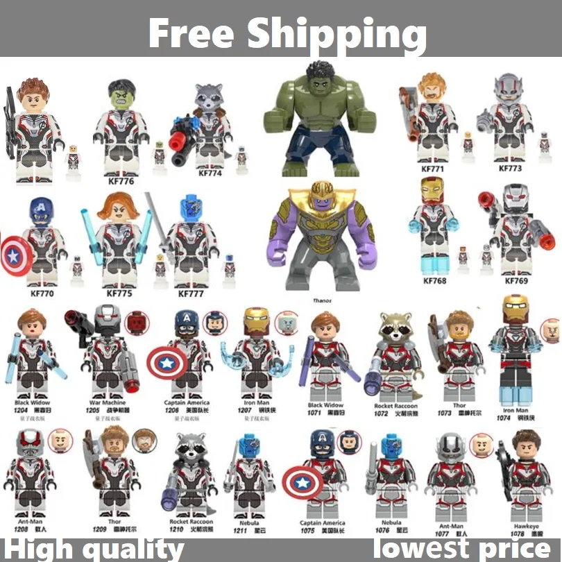 

Single Sale Building Blocks Block Averages 4 Characters Thor Iron Man Hawkeye Ant-Man Toys For Children X0233 X0251 KF6076