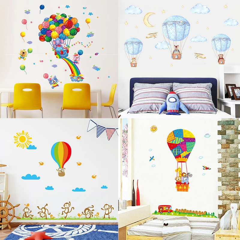 

Zs Sticker hot air balloon Wall Stickers Children Room Home Decor hot air balloon Vinyl Kids Room Decal Baby Room Nursery Decor