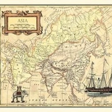 Asia Map Poster Print by Vision studio (19 x 13)