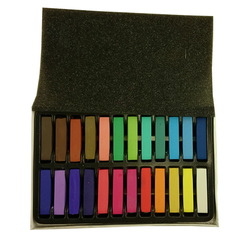 Hot Sale 24 Colors Temporary Hair Chalk Set Soft Hair Crayons Chalk Pastel Painting Professional Blue Hair Dye Coloured Hair Dye Hot Sale 24 Colors Temporary Hair Chalk Set Soft Hair Crayons Chalk Pastel Painting Professional Blue Hair Dye Coloured Hair Dye