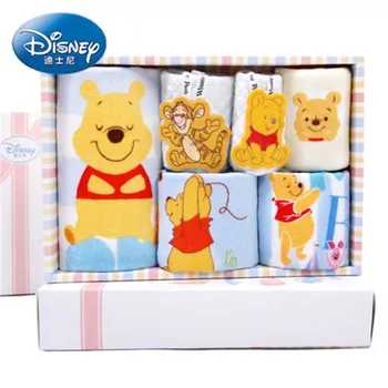 

Disney Children face Towel 100% Cotton Gauze mouth water towel 6pcs/lot gift packaging A gift for Newborn Baby Child