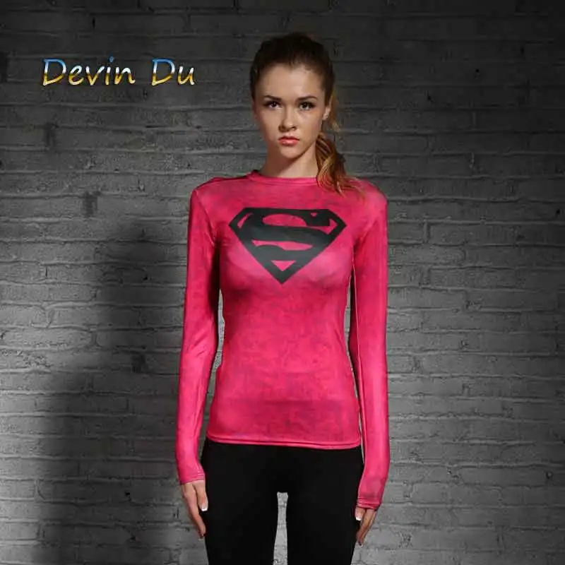 captain sleeve long america costume Superman Marvel High quality T Women Bodys shirt T costume