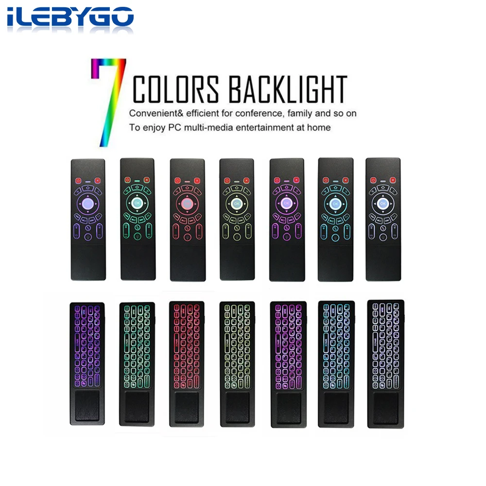 Ilebygo T6 мини Беспроводной клавиатура с подсветкой 2 4 GHz беспроводная тачпадом