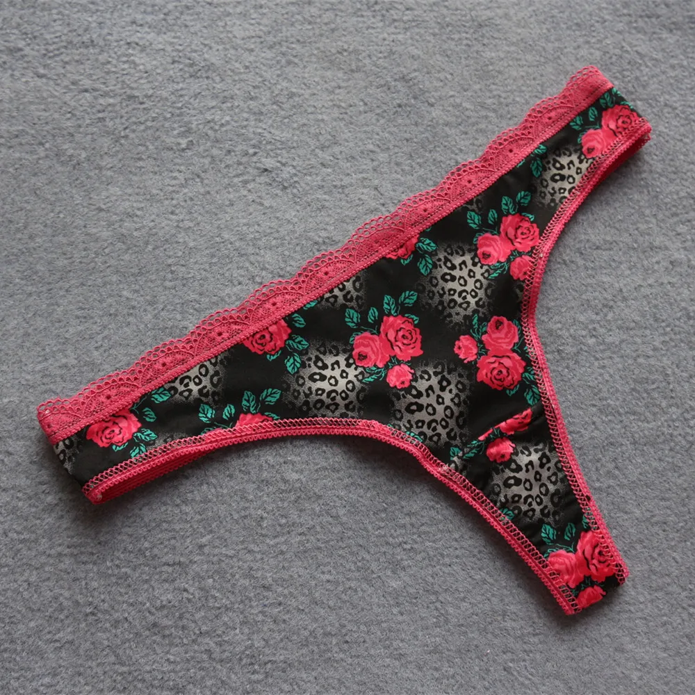 Voplidia Panties Underwear Women Plus Size Sexy Lingerie Thongs and G String Lace Tanga T-back Seamless String G-string PM019