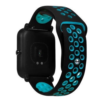 

20mm Watch Straps for Xiaomi Huami Amazfit Youth Bip PACE Lite Smart Watches Double Color Silicone for Samsung Gear S2 classic