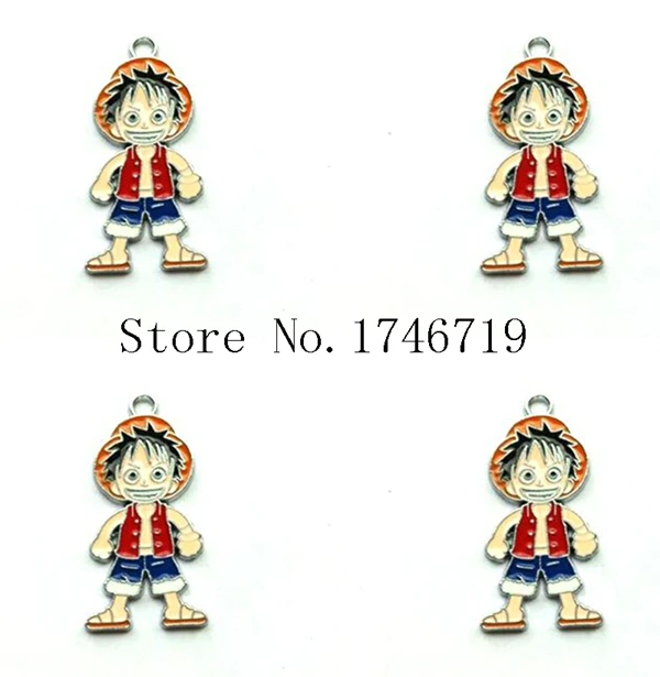 cheap Hot Sale 10pcs Japanese Anime ONE PIECE Metal Charms DIY Jewelry Making Mobile Phone Accessories For Best Gift D 150