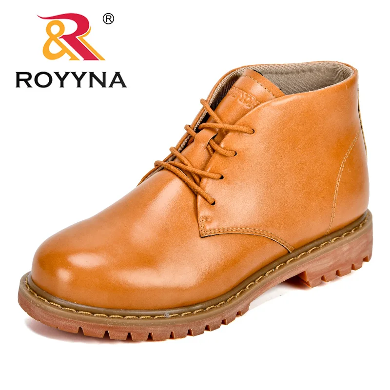 

ROYYNA New Popular Women Boots Lace up Solid Casual Ankle Boots Martin Round Toe Women Shoes 2018 Autumn Boots British Style