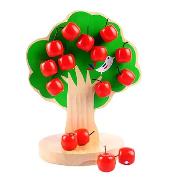 

Montessori Wooden Magnetic Apple Tree Math Early Learning Educational Toys for Children Boy Kids Toys