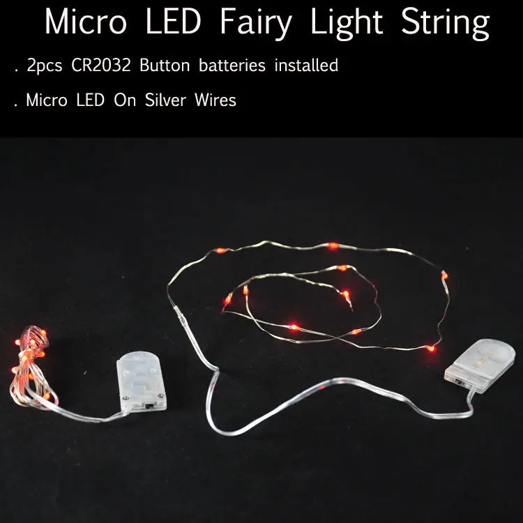 CR2032 LED String Light Red