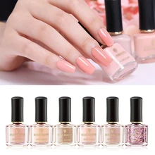 BORN PRETTY 6 мл розовый чистый цвет лак для ногтей блестки серия розово-золотого цвета лак для ногтей Блестящий лак для маникюра