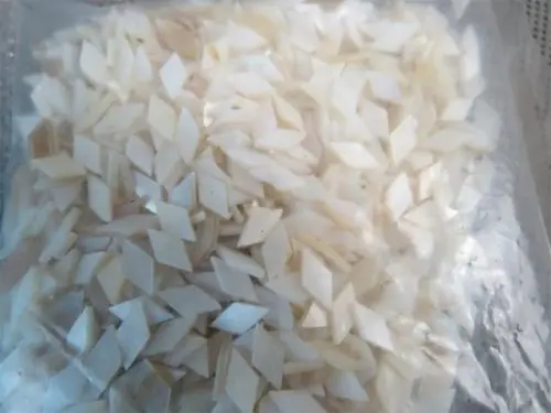 

200Pcs white inlay 8mm*4mm mother of pearl shell blanks diamond style